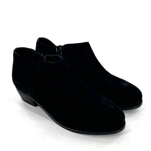 SoftWalk Rocklin Suede Boots 9 9W Wide Black NWOT Ankle Soft Walk Comfort Boho - Picture 2 of 8